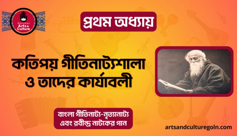 কতিপয় গীতিনাট্যশালা ও তাদের কার্যাবলী