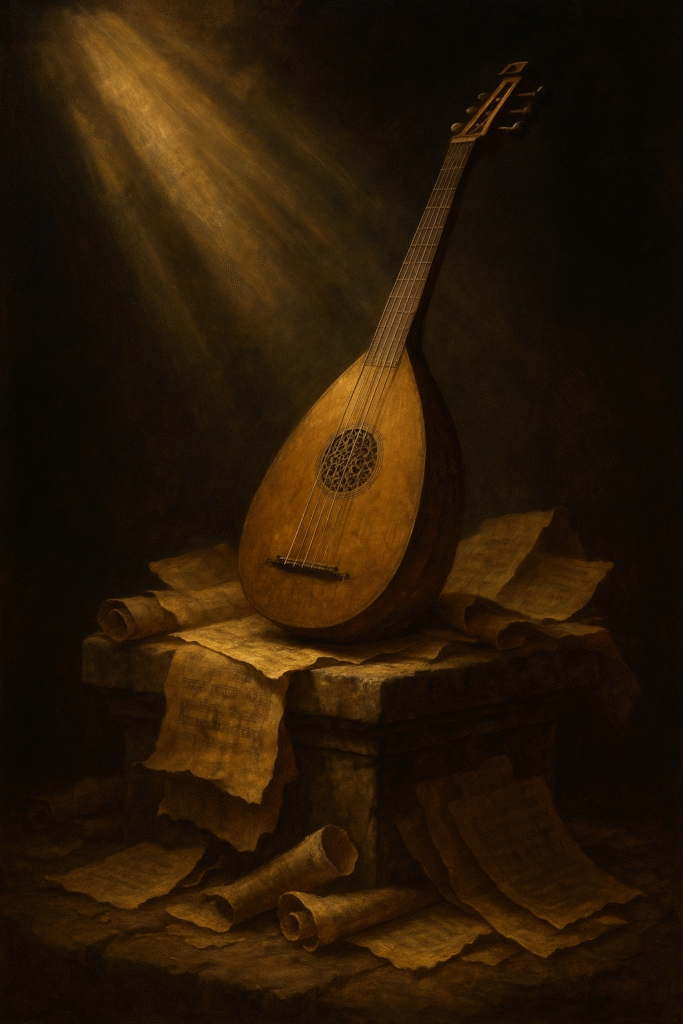 মধ্যযুগের লম্বা লিউট জাতীয় বাদ্যযন্ত্র